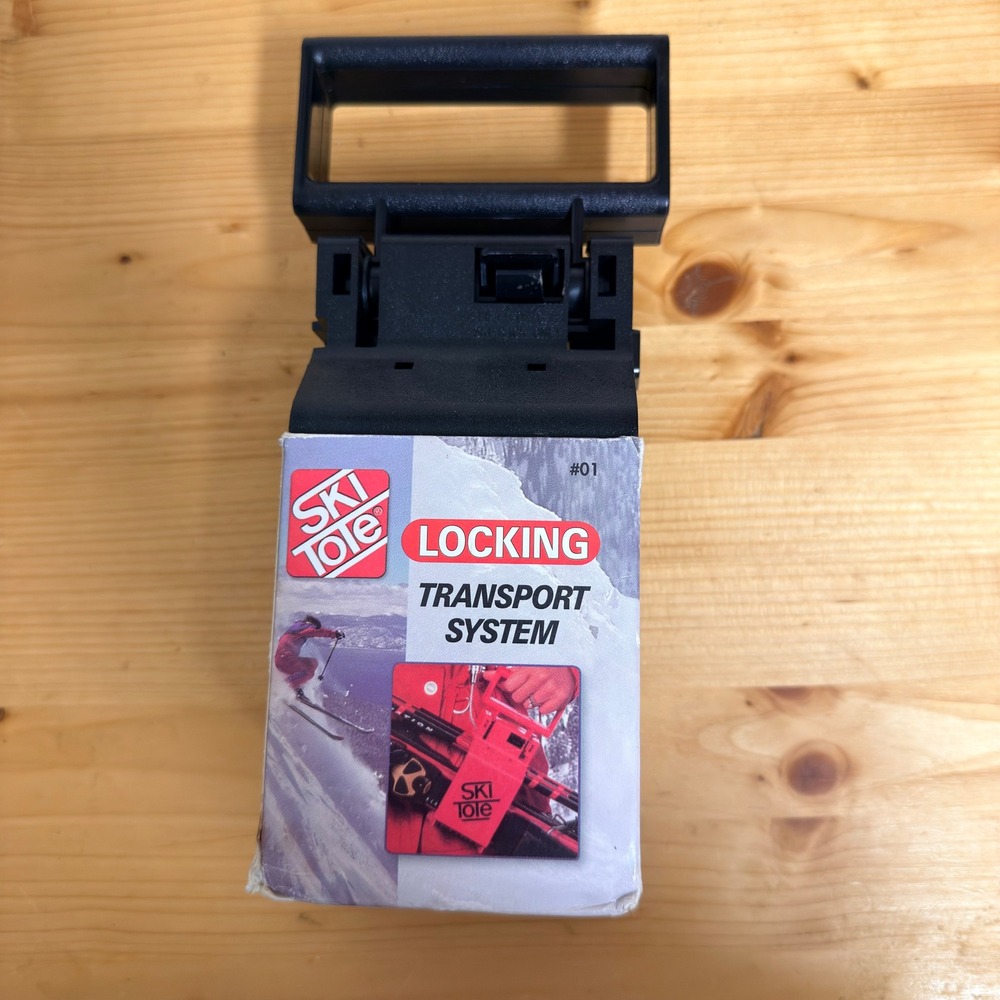 Ski Tote Locking Transport System #01‎ Vintage Ski Carrier Black Made in USA New